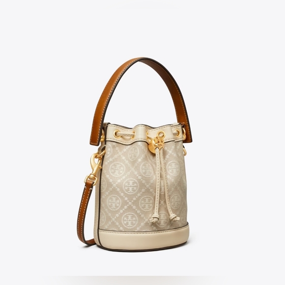 NEW Tory Birch Monogram Bucket Bag - Picture 1 of 5